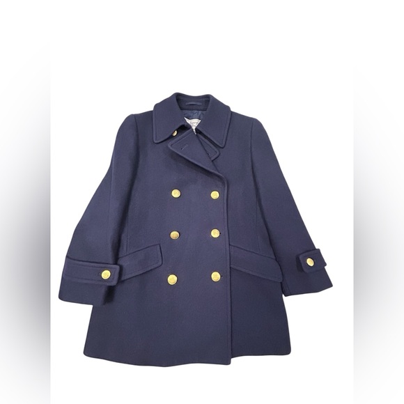 Burberry Jackets & Blazers - BURBERRYS Prorsum Vintage Women’s Wool Peacoat 80s 90s Gold‎ Buttons Rare Medium